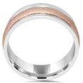 thumbnail image 2 of Pompeii 8MM Rose & White Gold Two Tone Wedding Band 14K (,), 2 of 2