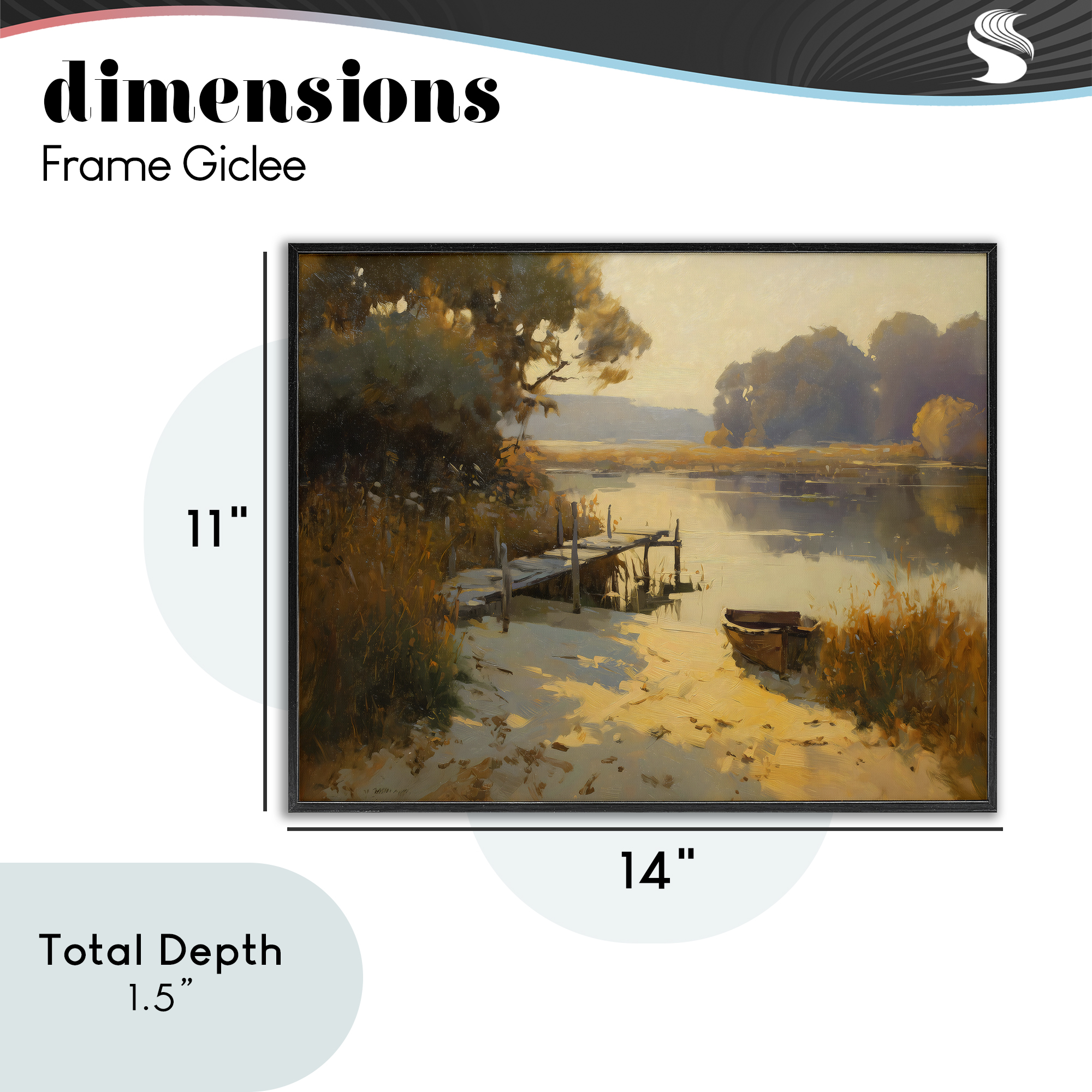 Golden Hour in Autumn Black Framed Giclee Art, design by Arlington Prints