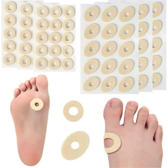 Corn Cushions, Soft Latex Foam Self Adhesive Callus Pads Corn Pad Anti Friction Reduce Foot And Heel Pain(90pcs, Skin Color)