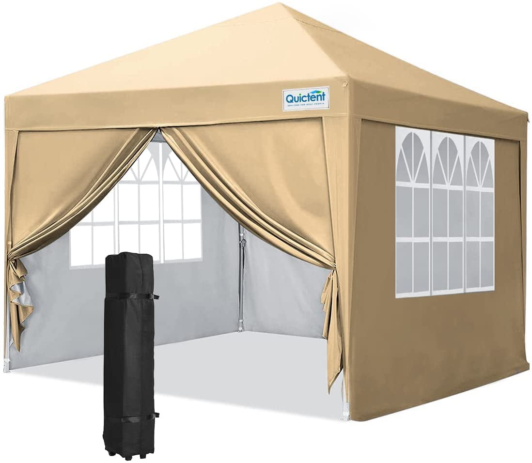 Ez Pop Up Canopy 10 x 10 Ez Pop Up Waterproof Tent+4 Side Walls & Weight Bags 