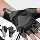 thumbnail image 4 of Guantes de ciclismo para hombre y mujer, de montaña, de medio dedo, antideslizantes, con almohadilla de gel absorbente de impactos y transpirables. Gris XL, 4 of 8