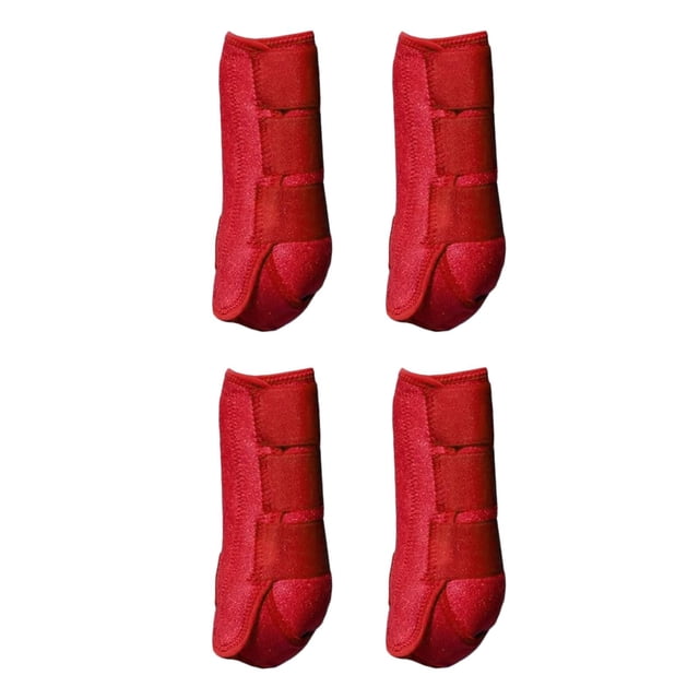 pitrice 4x Cheval pour Bottes Soutien Réutilisable Respirant pour Protection Couvre-Jambes Confortables S Rouge Rouge G