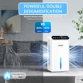 thumbnail image 2 of Dehumidifier for Home, 85 OZ Water , (800sq.ft) Small Dehumidifiers for Bathroom Bedroom Basement with Drain Hose, Auto Shut Off, 3 Gear Timer, Sleep Mode, 7 Colors LED Light, 2 of 6