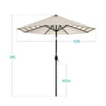 thumbnail image 7 of Best Choice Products 10ft Solar LED Lighted Patio Umbrella w/ Tilt Adjustment, UV-Resistant Fabric - Striped Tan, 7 of 7