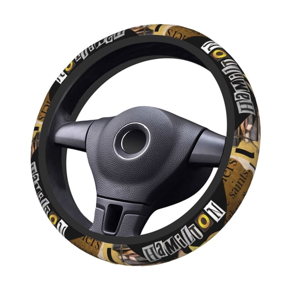 Musical Film Steering Wheel Cover Elastic Stretch Breathable Vehicle Steering Wheel Protector Car Interior Accessories