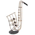 thumbnail image 1 of Estante para vino con forma de saxofón, soporte para botella de vino con contorno de alambre de hierro para instrumentos musicales, soporte creativo para vino para saxofón para cocina casera, 1 of 5