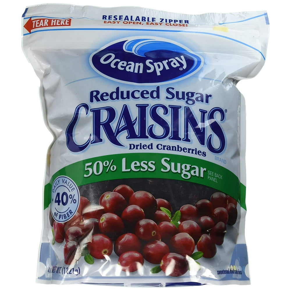 Ocean Spray Reduced Sugar Craisins Dried Cranberries, 43 oz.
