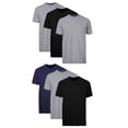 thumbnail image 1 of Camisetas interiores de cuello redondo Hanes para hombre, algodón con control de humedad, paquete de 6, talla 3XL, 1 of 7