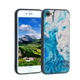 thumbnail image 1 of Compatible with iPhone SE 2020 Phone Case, Blue-Marble-71 Case Silicone Protective for Teen Girl Boy Case for iPhone SE 2020, 1 of 1