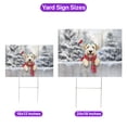 thumbnail image 5 of Playful Soft Coated Wheaten Terrier Welcomes Winter Snowy Day with Cardinal Bird Yard Sign Wheatie Dog Lover Outdoor Home Lawn Garden Porch Decor - 2017, 5 of 5