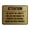 Brushed Gold, variant on Signs ByLITA Classic Framed Attention! We Accept No Liability For Loss and Damage to Property or Personal Injury On These Premises Door or Wall Sign (Ivory/Dark Brown) - Medium