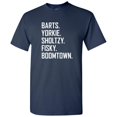 thumbnail image 2 of UGP Campus Apparel Barts Yorkie Sholtzy Fisky Boomtown - Funny Hockey T Shirt - Small - Navy, 2 of 6