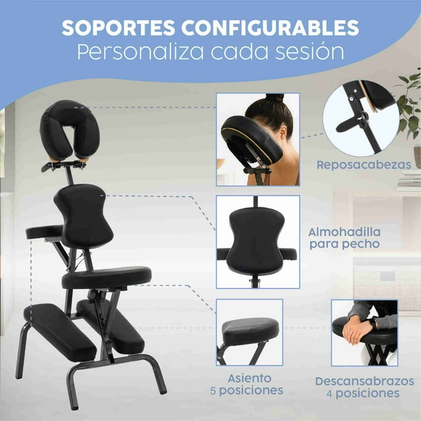 Silla Cama Profesional para Masaje Shiatsu Color Negro Walmart