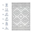 thumbnail image 5 of nuLOOM Noa SpinClean Machine Washable Tribal Moroccan Area Rug, 5' x 8', Noa White, 5 of 10