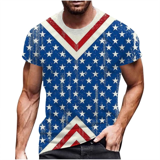 Birdeem Mode Hommes T-Shirt Décontracté à Manches Courtes Col Rond Imprimé Blouse