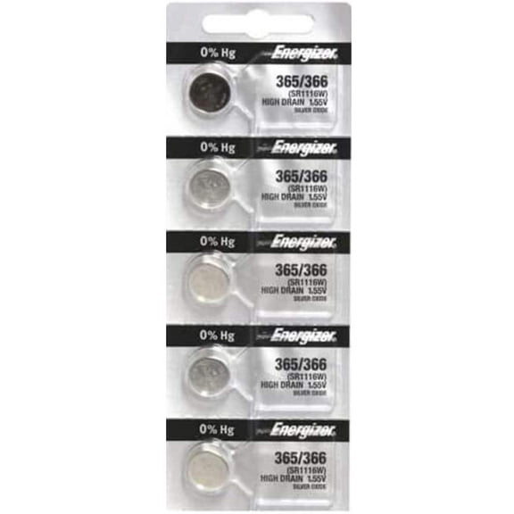 50X Energizer 365/366 Battery Silver Oxide Watch Button High-Drain 1.55V SR1116W
