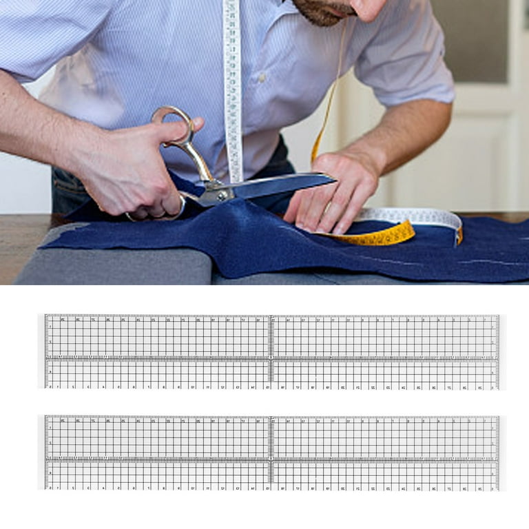 Patchwork Ruler, Deckle Edge Thick Enough Clear Ruler For Drafting For  Graphic Design For Layout 