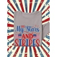 thumbnail image 3 of Oh My Stars And Stripes Sweatshirt Women - Women Sweatshirt, Sport Grey, 5XL, 3 of 4