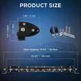thumbnail image 2 of HUICHENG 20 Inch Slim Single Row LED Light Bar, Driving Combo Beam Off Road Work Lights with Mounting Brackets & 6D Reflectors for Truck Car Cabin Boat ATV UTV, 2 of 6