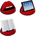 thumbnail image 1 of Book Couch iPad Stand, Tablet Stand and Book Holder, Reading Pillow Cushion in Bed at Home TraCPDD el, Lap Rest Support, Gift Idea Compatible with eReader/Kindle/Smartphone (Hot Lips) Hot Lips, 1 of 7