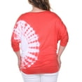 thumbnail image 4 of Women's Plus Size Tie Dye Bat Sleeve Top, 4 of 4