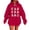 Red#funny halloween sweatshirts for women, variant on Moxiu Halloween Sweatshirt Women Ghost Hoodies Long Sleeve Oversized Hooded Sweatshirt Spooky Season Pullover Tops Black,XXL