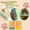 thumbnail image 4 of Cat Comb Dog Comb Pet Hair Removal Tool Flea Comb for Cats and Dog Lice Comb Cat Brush with Release Button Self-Cleaning with Long & Short Stainless Steel Metal Teeth for Shedding, 4 of 9