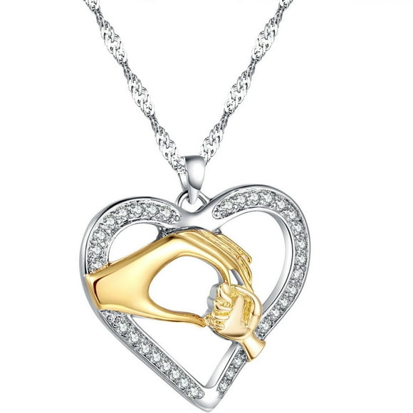 RKSTN Necklaces For Women Gold Finish Mom Baby Necklace day Gift Gold Name Necklace Personalized Jewelry For Women