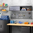 thumbnail image 5 of STANI Wall Mount Metal Cabinet with Up-Flip Doors,Wall Hanging Storage Cabinets with Locking Doors,Lockable Tool Chest Cabinet for Garage Basement School, 5 of 8