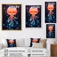 thumbnail image 4 of Designart "Jellyfish Delight Nursery Decor I" Animals Canvas Wall Art - Modern Blue Jellyfish Bedroom Canvas Wall Art, 4 of 6