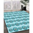thumbnail image 2 of Ahgly Company Indoor Rectangle Patterned Tron Blue Area Rugs, 8' x 10', 2 of 6