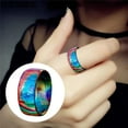 thumbnail image 2 of Exquisite Customized Acrylic Rainbow Gradient Rings Blending Nature with Fashion Dreamy Color Display for Stylish Fingertips, 2 of 8