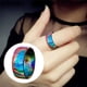 thumbnail image 2 of Un despliegue de colores de ensueño en la punta de tus dedos Los exquisitos anillos acrílicos personalizados con degradado de arco iris Una mezcla de naturaleza y moda, 2 of 8