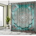 thumbnail image 4 of Ambesonne Ethnic Shower Curtain, Mystic Mandala Artwork Boho, 69"Wx70"L, Grey Yellow, 4 of 4