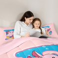 thumbnail image 4 of Manfei Sea Animal Axolotl 7-Piece Bedding Comforter Set,Colorful Sealife Croal King Bedding Sets,First Letter E Bed Sheets For Girls,Super Cozy Room Decor Reversible, 4 of 8