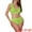Grass Green, variant on Women's 2 Piece Ruffle Trim V Neck Leopard Bikini Set XS Leopard Green