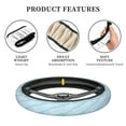 thumbnail image 6 of Disketp Blue Marble Elastic Microfiber Steering Wheel Cover for Truck,SUV,Cars,Universal 15 inch,Anti-Slip, 6 of 8