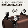 thumbnail image 5 of Juego de 2 Maletas de Viaje de Tela 18" y 15"  Equipaje con Ruedas y Asa Extensible, Maletas Ligeras y Resistentes para Cabina o Mano, Ideales para Viajar en Aerolínea o Fin de Semana, 5 of 5