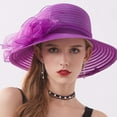 thumbnail image 5 of Yirtree Women Church Cloche Hat Bow Bucket Wedding Bowler Hats for Party, 5 of 8