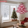 thumbnail image 4 of Stylish Metal Hanging Christmas Tree Wind Spinner - Festive Red & White Patterns with Snowflakes for Garden & Yard Decor, 4 of 7