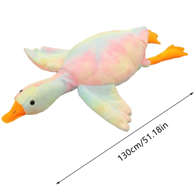 Large White Goose Plush Pillow EDHITNR Long Rectangular Lying Down for Soothing and Sleep Comfort