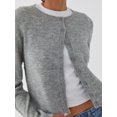 thumbnail image 2 of SUNSIOM Cardigan Uni pour Femmes Manches Longues Col Rond Boutonné Pull Tricoté, 2 of 7