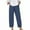 Dark Blue, variant on RongHuan Cotton Linen Pants for Women Plus Size Straight Leg Pants Casual Sweatpants Soild Color High Waist Pants