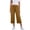 Coffee, variant on Women's Linen Capri Pants, Elastic Drawstring Waist Wide Leg Cropped Trousers with Pockets, Casual Summer Lounge & Work Pants(Pink/XXXXL)