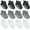 Black/White/Grey, variant on Debra Weitzner Non Slip Ankle Socks With Grips for Toddlers 6 to 12 Months Old, Multicolor 12 Pairs