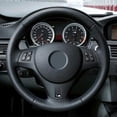 thumbnail image 2 of DIY Hand-stitched Black Suede Car Steering Wheel Cover For BMW M Sport M3 E90 E91 E92 E93 E87 E81 E82 E88 X1 E84, 2 of 3