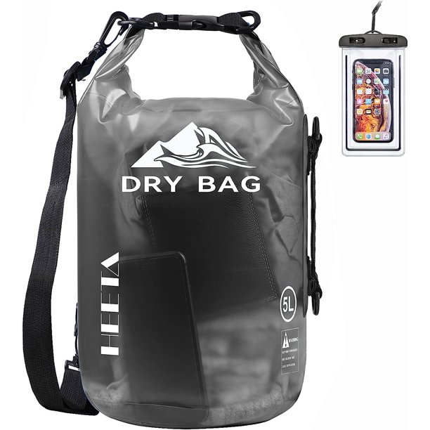 Dry Bag Waterproof for Women Men, 5L/10L/20L/30L/40L Roll Top Lightweight Dry Storage Bag Backpack with Phone Case for Travel, Swimming, Boating, Kayaking, Camping & Beach, 11 Transparent Co