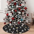thumbnail image 5 of Yiaed Playing Music Skeletons Print Christmas Tree Skirt , Tree SkirtsTree Mat for Christmas Winter Holiday Indoor Decorations-48", 5 of 7