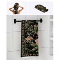 thumbnail image 6 of Black Spring Floral Towel Set of 3, Soft Microfiber Bath Towels, Hand Towel, Washcloths, Elegant Pastoral Flowers Birds Retro Art Quick-Dry Absorbent Towels for Bathroom Kitchen Hotel Beach Gym Spa, 6 of 7