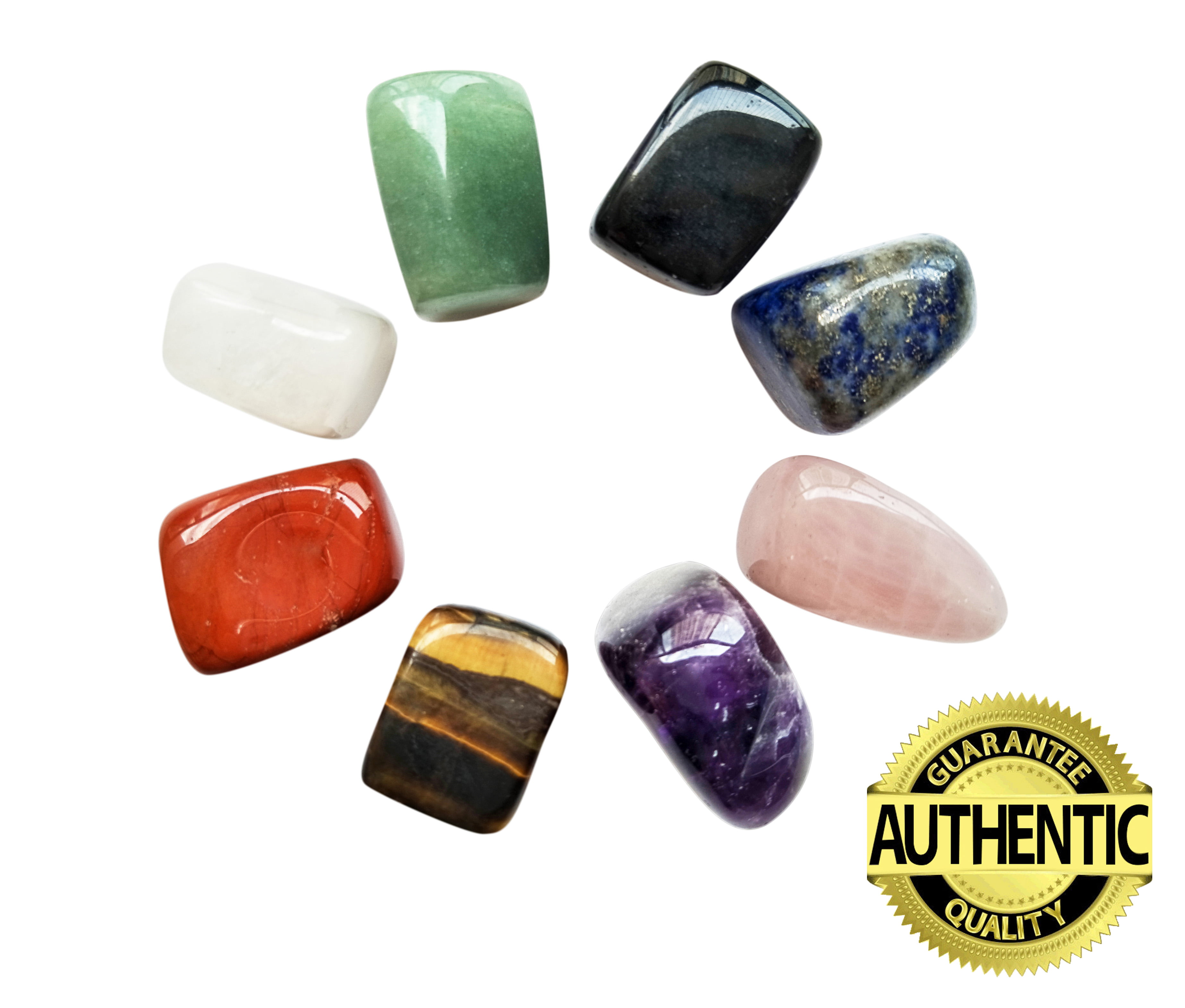 Worry Stones Hot Spa Rock & Massage Stones in Grounding Balancing Soothing Meditation Reiki for Use as 7 Chakra Stones Healing Crystals Set of 8 